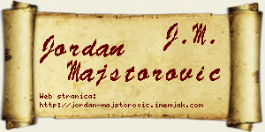 Jordan Majstorović vizit kartica